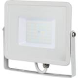 👉 Bouwlamp wit aluminium Samsung - Led 50 Watt Schijnwerper Viron Hisal Warm 3000k Waterdicht Ip65 Mat 6013920536560