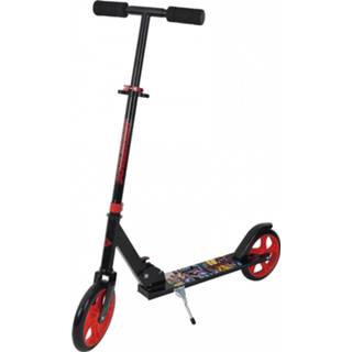 👉 Kinderstep groen zwart aluminium kinderen Schildkröt Funsports City Scooter Road Catcher Graffiti Junior Voetrem Groen/zwart 4000885102031