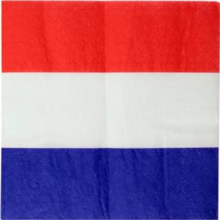 👉 Servet papier multikleur 40x Nederland Thema Servetten 33 X Cm - Holland Landen Tafeldecoratie Versieringen Papieren Servetjes 8720276795142