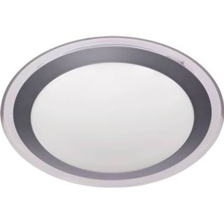 👉 Plafondlamp wit zwart kunststof Led - Plafondverlichting Trion Jonta 12w Warm 3000k Rond Mat 6013934050090