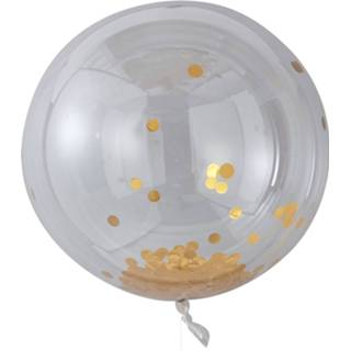 👉 Gouden XL goudkleurig Ginger Ray Ballon Gevuld Met Confetti (3 Stuks) 5055995965440