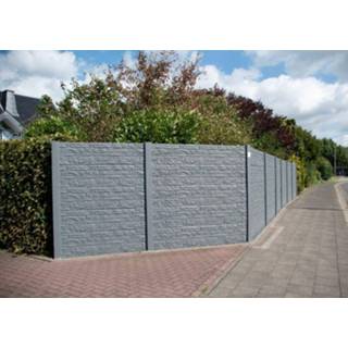 👉 Beton GeenKleur Intergard Betonschutting fencestone dubbelzijdig 200x231cm (5 stuks) 8718481767290