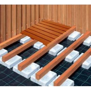 👉 Vlondertegel hardhout GeenKleur Intergard Vlondertegels tuintegel vlonder Bangkirai 50X50cm 8718481397572