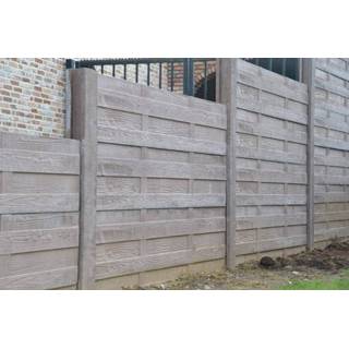 👉 Schutting beton GeenKleur Intergard Betonschutting woodstone dubbelzijdig 200x193cm (5 stuks) 8718481764411