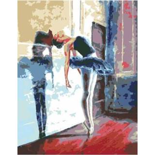 👉 Ballerina's GeenKleur Rosa Start Schilder op Nummer Ballerina 35x45 cm 4823098507338