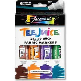 👉 GeenKleur Jacquard Tee Juice Textielstiften Breed Vibrant 743772021377