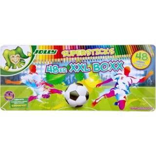👉 Kleurpotlood XXL One Size meerkleurig Jolly Supersticks Classic kleurpotloden Voetbal Boxx 48 stuks 9014400274641
