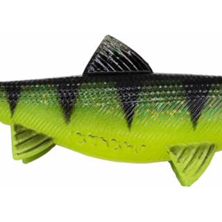 👉 Groen zwart Senshu Real Fin Shad 8 - Shiny Tiger 8cm 4g 4 Stuks 4251439328388