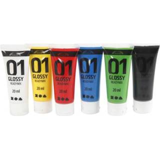 👉 GeenKleur A-Color Acrylverf Set Glossy Primair 6x20 ml 5712854333009