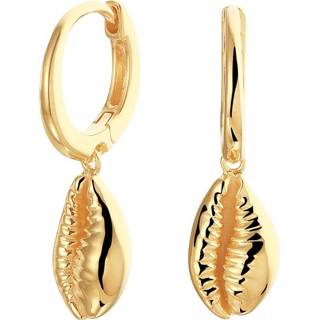 👉 Oorring geelgoud zilver One Size goudkleurig TFT Oorringen Schelp Op Glanzend 8718834659708