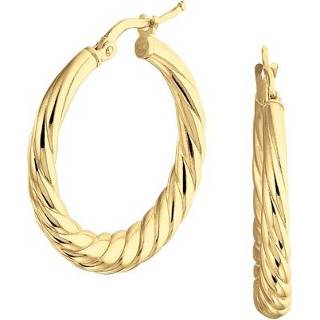 👉 Oorring geelgoud zilver One Size goudkleurig TFT Oorringen Gedraaide Buis 1 Micron Op Glanzend 8718834576821