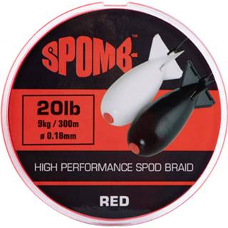 👉 Gevlochten lijn nieuw karper rood vislijn Spomb Braid - Red 9kg 20lb 0.18mm 300m 5056212135431
