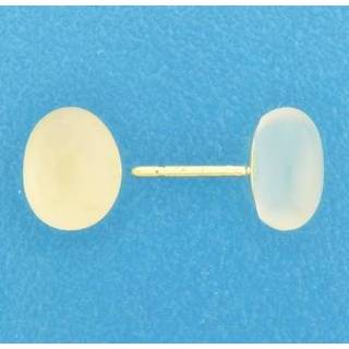 👉 Oorknop geelgoud glanzen One Size array TFT Oorknoppen Chalcedoon Glanzend 10 mm x 8 8718834688975