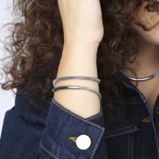👉 Armband staal wit Stalen mesh 8717637933954