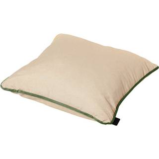 👉 Sierkussen donkergroen linnen vierkant groen Madison Velvet-Panama - 45x45 army green piping 8713229286316