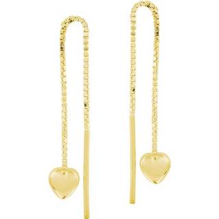 👉 Geelgoud zilver One Size goudkleurig TFT Doortrekoorbellen Hart Op Glanzend 8718834664405