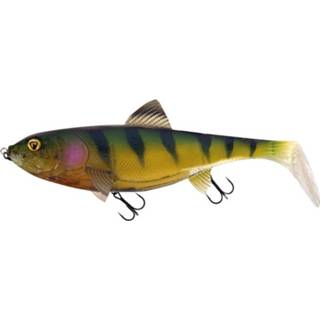 👉 Kunstaas geel roofvis softbait zwevend Fox Rage Giant Replicant - UV Stickback 35cm 1 Stuk 5056212130030