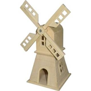 👉 Vogelhuisje houten naturel Hobbygroep Molen Vogelhuis 11,5x11,5x23 cm 8719172600629