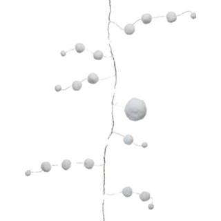 👉 Kerstversiering wit zilverdraad One Size Draadverlichting met 20 sneeuwballen lampjes 190 cm - licht Kerstdecoratie/kerstversiering Kerstverlichting micro lichtsnoer sneeuwbal 8720147785975