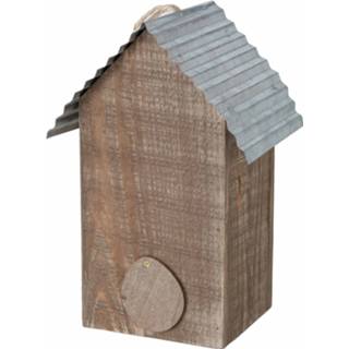 👉 Vogelhuisje bruin hout One Size Vogelhuisje/nestkastjes Welcome 22 cm - Vogelhuisjes tuindecoraties 8720276482066