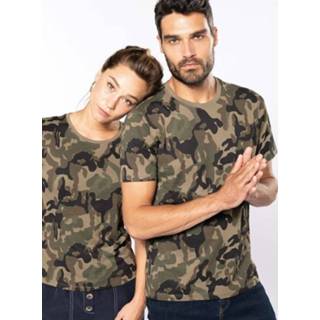 👉 Camouflage t-shirt met korte mouwen voor dames - dameskleding - camouflage kleding
