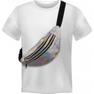 👉 Hip heuptasje/fanny pack/buideltasje holografisch print zilver - Festival fanny pack/bum