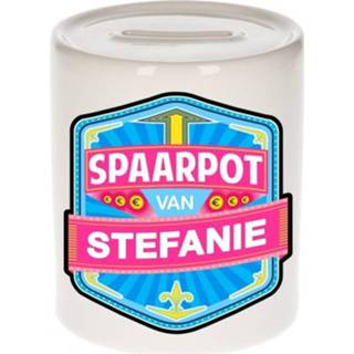 👉 Kinder spaarpot voor Stefanie - keramiek - naam spaarpotten