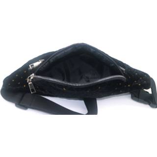 👉 Heuptas fluwelen One Size grijs mannen zwart heuptasje/buideltasje met pailetten 30 cm voor meisjes/dames/jongens/heren - Festival fanny pack/bum bag 8720276241397