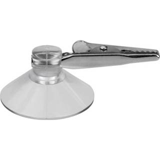 Zuignap One Size meerkleurig Set van 8x stuks zuignappen clips met krokodillen ophang klem 4 cm - Versieringen/slingers/feestartikelen ophangen 8720276376778