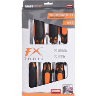 👉 Schroevendraaier One Size zwart set plat en kruiskop 6-delig - PHO/PH1/PH2 3/5/6mm Gereedschap voor in huis Schroevendraaiertjes 8720147989281