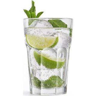 👉 Drink glas transparant One Size 8x Drinkglazen/waterglazen 440 ml Oban serie - 40 cl glazen Drinks drinken Drinkglazen van 8720147734393