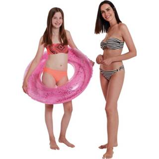👉 Roze opblaasbare zwemband / zwemring glitter 79 cm speelgoed - Zwembanden