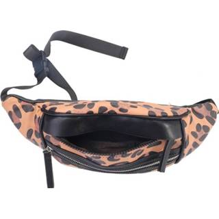 👉 Zwart/bruin luipaardprint/panterprint heuptasje/schoudertasje 30 cm voor meisjes/dames - Festival fanny pack/bum bag