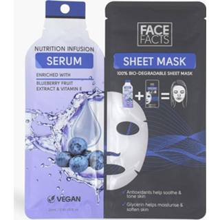 👉 Face Facts Serum Sheet Mask Nutrition Infuse Gezichtsmasker, Blue
