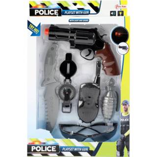 👉 Geweer One Size meerkleurig Politie speelgoed pistool wapen set - 6-delig verkleed met geluid 8720147979732