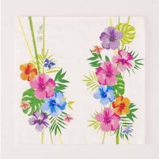👉 Servet 48x Hawaii thema servetten 33 x cm