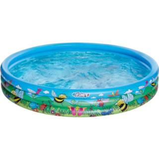👉 Opblaasbare zwembad meerkleurig One Size kinderen blauw Blauw/bloemen opblaasbaar 178 x 30 cm speelgoed - Familiezwembad Rond zwembadje Pierenbadje Buitenspeelgoed voor 8720276223928