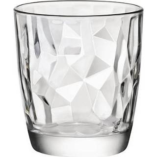 👉 Waterglas One Size transparant 3x Stuks waterglazen/sapglazen 305 ml - Diamond Drinkglazen Water/sapglas 8004360065015