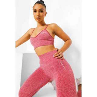 👉 Active Naadloze Mergel Leggings, Red