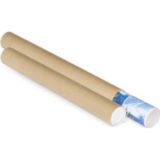 👉 Poster karton One Size bruin A1 koker 67 x 5 cm van - Posterkokers Verzendkokers Hobbymateriaal kokers 8720147747317