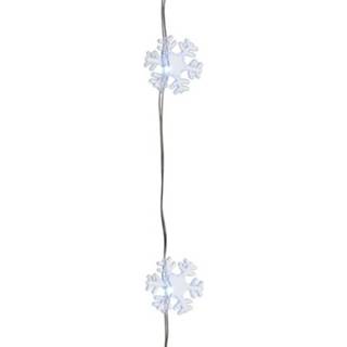 👉 Sneeuwvlokken lichtsnoeren met timer 40 lampjes wit op batterij - Sneeuwvlok verlichting - Kerstlampjes/kerstlichtjes