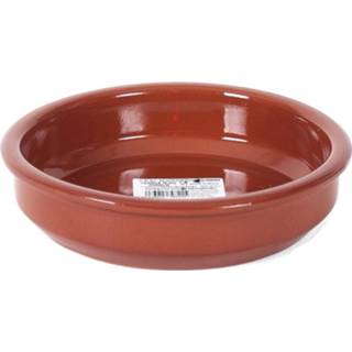 👉 Serveerschaal bruin terracotta One Size 8x Tapas serveerschalen bruin/ 18 cm - serveerschalen/borden/ovenschalen 8720276772754