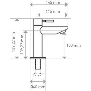 👉 Fonteinkraan zwart Ink koudwater staand laag model - metal black