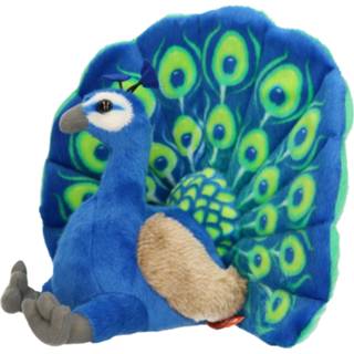 👉 Knuffel pluche One Size meerkleurig pauw 30 cm 8718758014218