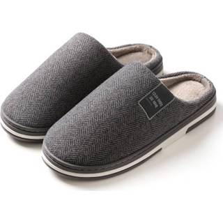 👉 Warme pantoffel anti-slip donkergrijs pantoffels in de aanbieding 8719748416203