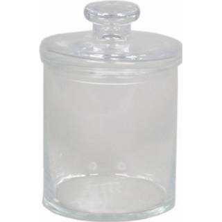 👉 Glazen potje voorraadpot/bewaarpot 1200 ml met deksel 12 x 18 cm