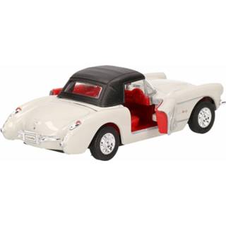 👉 Speelgoed auto witte One Size wit Chevrolet Corvette dichte cabrio 12 cm - schaalmodel Modelauto 1:36 8720276266307