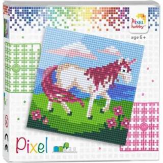 👉 GeenKleur Pixelhobby Classic Eenhoorn 12x12 cm 8718468544012