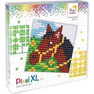 👉 XL GeenKleur Pixelhobby Paard 12x12 cm 8718468941026
