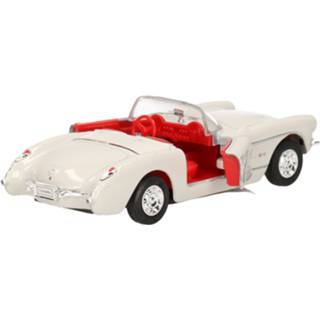 👉 Speelgoed auto witte Chevrolet Corvette cabrio 12 cm - Speelgoed auto schaalmodel - Modelauto 1:36